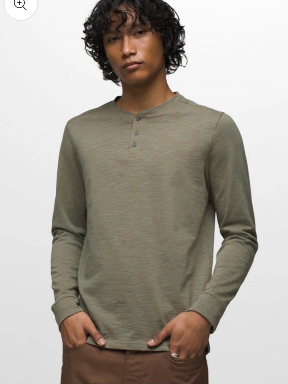 PrAna Men’s Ronnie Henley II Long Sleeve Shirt Size medium